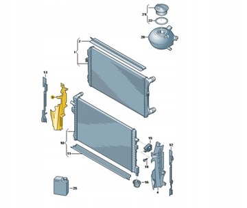 ПНЕВМОРУЛЬ ПРАВЫЙ VW GOLF VII