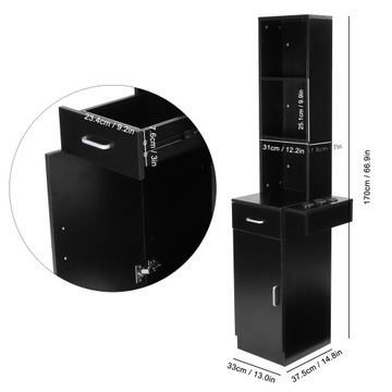 Шкаф для хранения парикмахерской 33x37,5x170см
