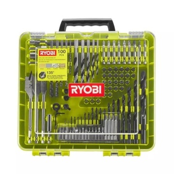 Ryobi Zestaw bity wiertła piórowe nasadki 100 szt. w walizce RAKDD100