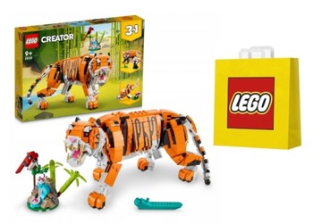 LEGO Creator 3 w 1 31129 Majestatyczny tygrys + torebka prezentowa