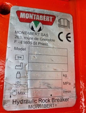 ГИДРАВЛИЧЕСКИЙ МОЛОТОК - 980 кг * MONTABERT XL1000 * импорт Швеция