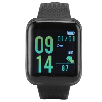 SMARTWATCH INTELIGENTNY ZEGAREK FITNESS CIŚNIENIE POWIADOMI CZARNY