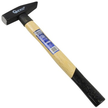 МОЛОТОК LOCKSTOCK 300G С ЛЕНТОЙ ПРЕМИУМ, ДЕРЕВЯННОЙ РУЧКОЙ GEKO