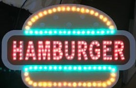 Светодиодная вывеска-панель рекламная БУРГЕР ГАМБУРГЕР