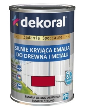 Dekoral Emalia EMAKOL Czerwony Karminowy 0.9L