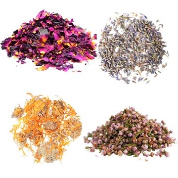 Набор сухоцветов для украшения свечей своими руками Роза Лаванда Вереск Календула