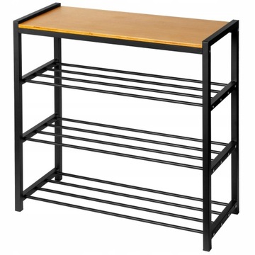 КНИЖНЫЙ ШКАФ МЕТАЛЛИЧЕСКАЯ ПОДСТАВКА ПОЛКА ДЛЯ ОБУВИ ОРГАНАЙЗЕР С ДЕРЕВЯННОЙ ПОЛКОЙ