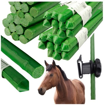 SŁUPKI PALIKI metalowe OGRODZENIOWE 150 CM DO PASTUCHA NA KONIE 60szt