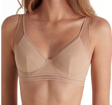 Tezenis Paris Invisible Soft biustonosz miękki mikrofibra komfort beż 75C