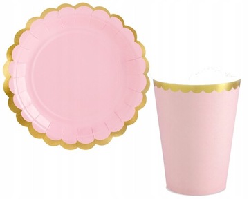 ZESTAW TALERZYKI KUBECZKI KAKTUS ALOHA PARTY serwe