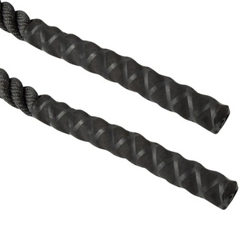 Скакалка для силовых тренировок, 25 мм, черная, 3 м