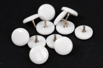 Guzik, guziki do akordeonu BIAŁY GŁADKI 17mm
