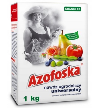 Azofoska Nawóz azotowy uniwersalny ogrodniczy granulowany karton 1 kg Inco