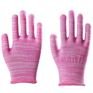 1 пара нейлоновых полиуретановых перчаток для защиты труда в полоску