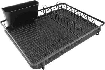 SUSZARKA DO NACZYŃ JEDNOPOZIOMOWA STOJĄCA Z OCIEKACZEM MIOWI CZARNA