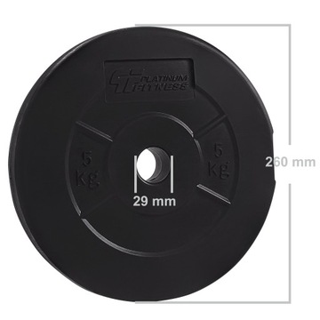 PLATINUM FITNESS ZESTAW OBCIĄŻENIA 60KG OBCIĄŻENIE BITUMICZNE BITUMIKI 29MM