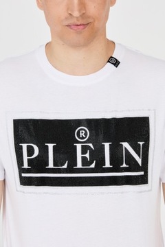 PHILIPP PLEIN T-shirt męski biały z dużym logo M