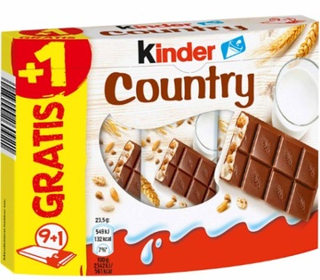 Kinder Country Batoniki 9 + 1 Gratis szt z NIEMIEC