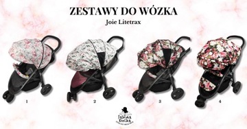 КОМПЛЕКТ - Капюшон + защита на руль для коляски Joie Litetrax - Коляска