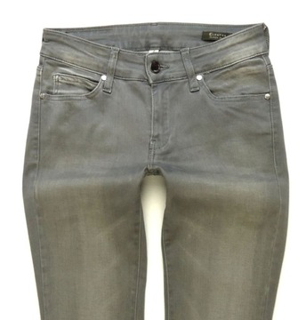 MANGO spodnie jeansy damskie rurki SKINNY zwężane przetarcia 34/36