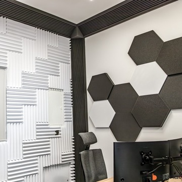 Pianka akustyczna wygłuszająca trudnopalna biała Basotect 25x50cmx5cm