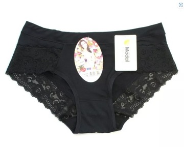 Figi damskie DC Girl 26399 modal z koronką czarny L