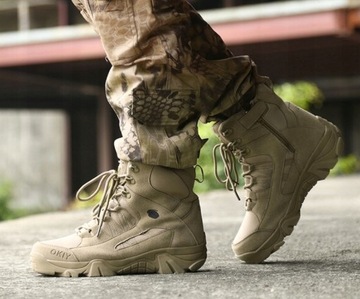 ВОЕННЫЕ ТАКТИЧЕСКИЕ БОТИНКИ, ВОДОНЕПРОНИЦАЕМАЯ КОЖА