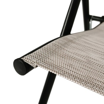 ПРОЧНЫЙ СКЛАДНОЙ РЕГУЛИРУЕМЫЙ САДОВЫЙ СТУЛ ТЕРРАСА БАЛКОН БОРНЕО ПРО БЕЖЕВЫЙ