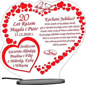10 20 25 30 40 50 ROCZNICA ŚLUBU STATUETKA PREZENT