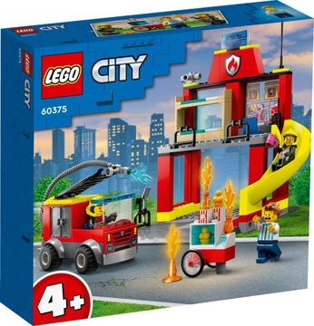 LEGO City 60375 Remiza strażacka i wóz strażacki