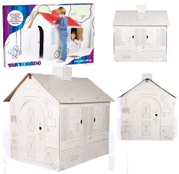 Domek kartonowy do malowania Tektorado 133 cm - idealny dla dzieci