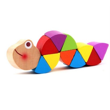 Drewniana zabawka Caterpillar Baby Kids Multi