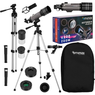 TELESKOP ASTRONOMICZNY MIRAI OPTICS ASTEROID F40070 ADAPTER SMARTFON PLECAK