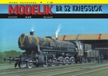 Modelik 8/16 - Parowóz BR 52 Kriegslok 1:25