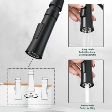 Смеситель для раковины однорычажный, черный.