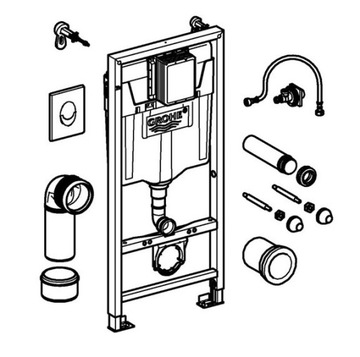 8w1 STELAŻ MISKA WC Z FUNKCJĄ BIDETU DESKA BATERIA