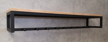 WIESZAK ŚCIENNY LOFT 90 CM Z PÓŁKĄ