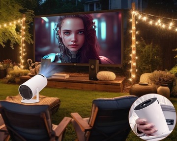 ЖК-проектор HY300, белый, WiFI 6, Android 11