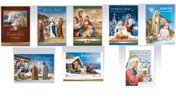 5 x karnet z życzeniami Święta Boże Narodzenie religia każda inna mix