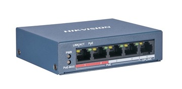 Switch POE Hikvision DS-3E0105P-E/M(B) 4x PoE 10/100Mbps do kamer POE