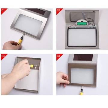 Светодиодная солнечная лампа с подсветкой номера дома