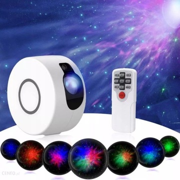 Lampka Nocna LED Projektor Gwiazd Rzutnik AURORA