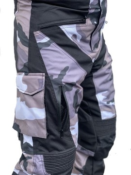 NOWOSC Spodnie Motocyklowe Moro białe Rozmiary 5XL