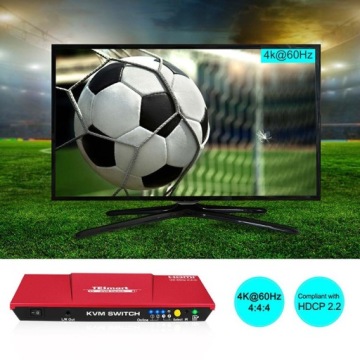 KVM-переключатель HDMI 2x1 4K USB 2.0 18 Гбит/с IR HDCP