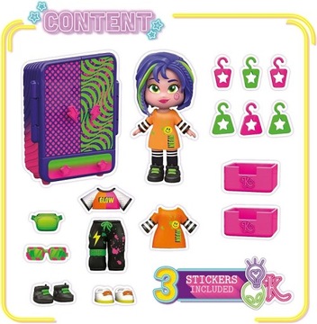 НАБОР KOOKYLOOS ГАРДЕРОБ ШКАФ РОБИН КУКЛА 2 наряда + АКСЕССУАРЫ 18217