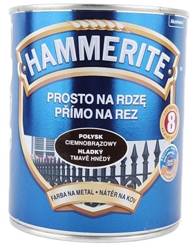 HAMMERITE FARBA PROSTO NA RDZĘ CIEMNOZIELONY POŁYSK 0,7L