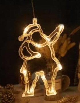 Świecąca zawieszka do okna Przyssawka LED Święta Mikołaj 12