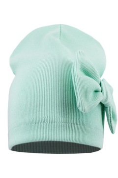 ДЕТСКАЯ ВЕСЕННЯЯ ОДНОСЛОЙНАЯ ШАПКА С БАНТОМ