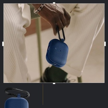 Etui Spigen do AirPods Pro 2/1, solidne matowe dopasowane z karabińczykiem