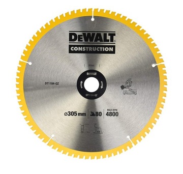 DeWalt DT1184 tarcza piła do drewna 305mm 30mm 80z
